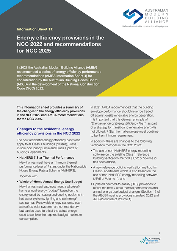 Energy efficiency provisions in the NCC 2022 and recommendations for NCC 2025